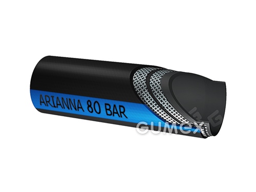 ARIANNA 80, 13/21mm, 80bar, PVC/PVC, -10°C/+60°C, schwarz mit blauem Streif, 